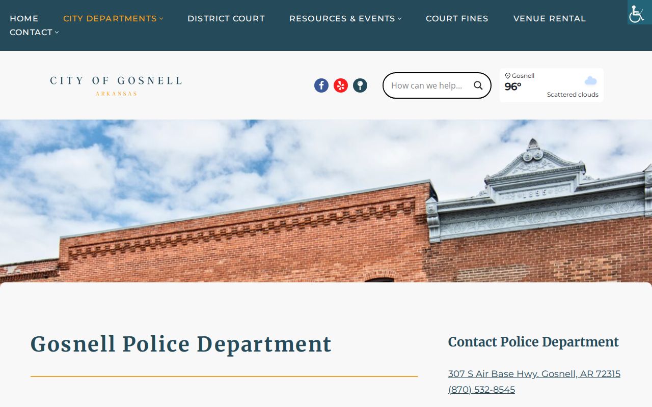 Gosnell Police contact for Mississippi County bench warrant service
